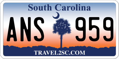 SC license plate ANS959