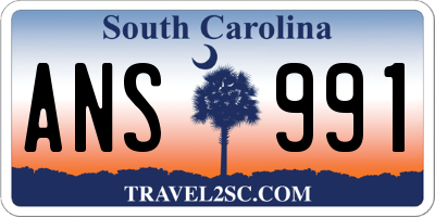 SC license plate ANS991