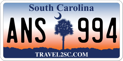 SC license plate ANS994