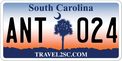 SC license plate ANT024
