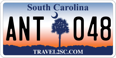 SC license plate ANT048