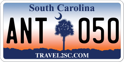 SC license plate ANT050