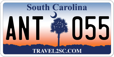 SC license plate ANT055