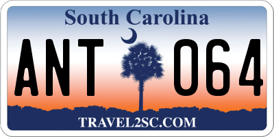 SC license plate ANT064