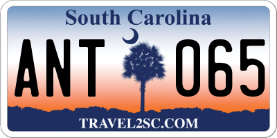SC license plate ANT065