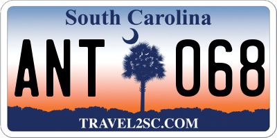 SC license plate ANT068