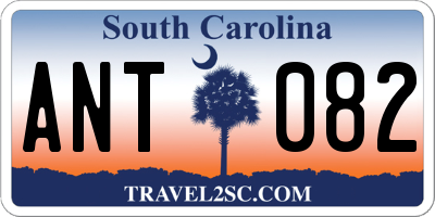 SC license plate ANT082