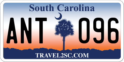 SC license plate ANT096