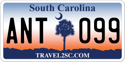 SC license plate ANT099