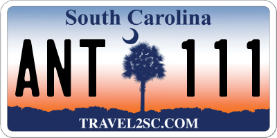 SC license plate ANT111