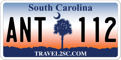 SC license plate ANT112