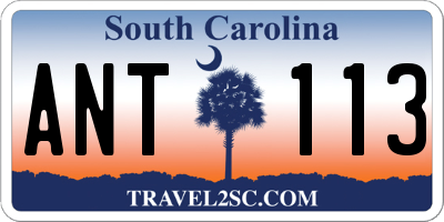 SC license plate ANT113