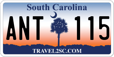 SC license plate ANT115