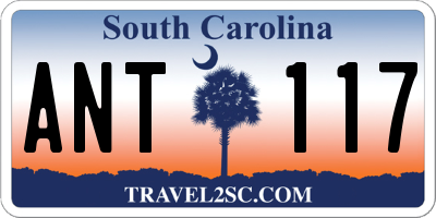 SC license plate ANT117