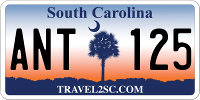 SC license plate ANT125
