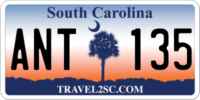 SC license plate ANT135