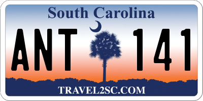 SC license plate ANT141