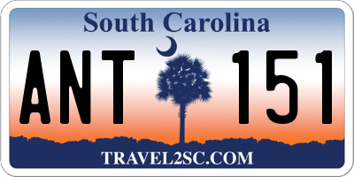 SC license plate ANT151