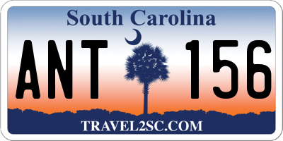 SC license plate ANT156