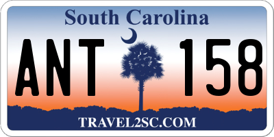 SC license plate ANT158