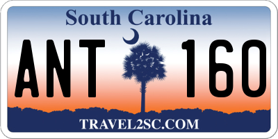 SC license plate ANT160