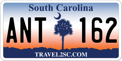 SC license plate ANT162