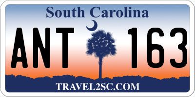 SC license plate ANT163