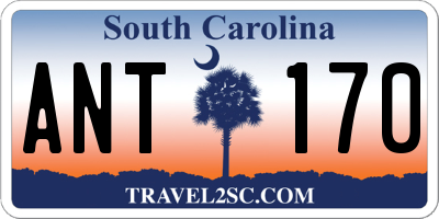 SC license plate ANT170