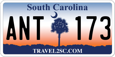 SC license plate ANT173