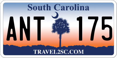 SC license plate ANT175