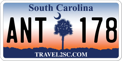 SC license plate ANT178