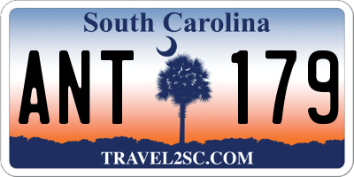 SC license plate ANT179