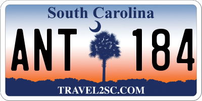 SC license plate ANT184