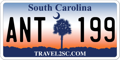 SC license plate ANT199