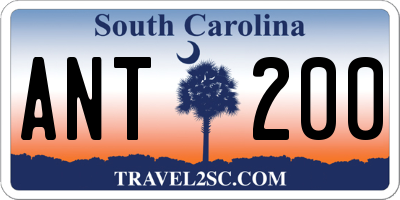 SC license plate ANT200