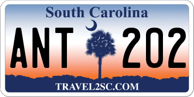 SC license plate ANT202
