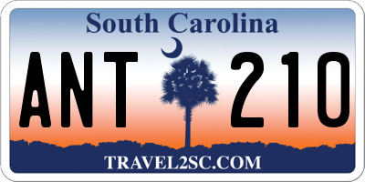 SC license plate ANT210
