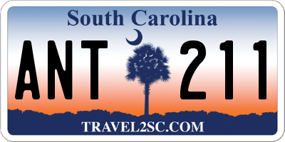 SC license plate ANT211