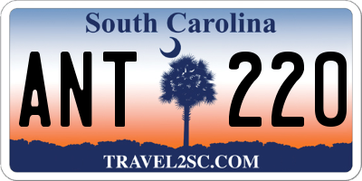 SC license plate ANT220