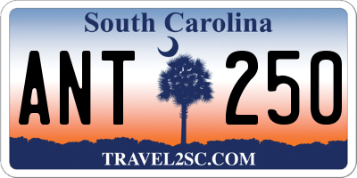 SC license plate ANT250