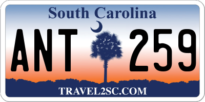 SC license plate ANT259
