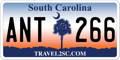 SC license plate ANT266