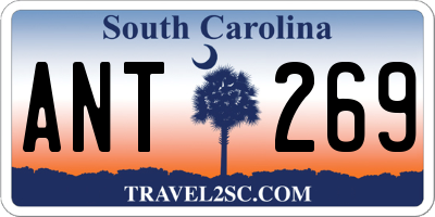 SC license plate ANT269