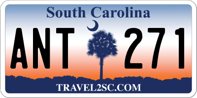 SC license plate ANT271