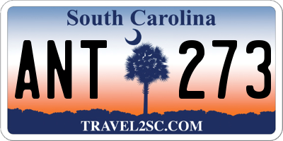 SC license plate ANT273