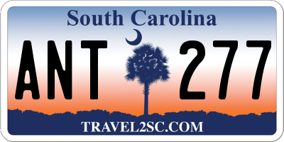SC license plate ANT277