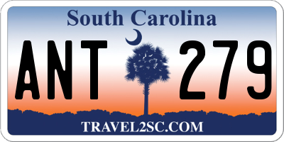 SC license plate ANT279