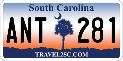 SC license plate ANT281