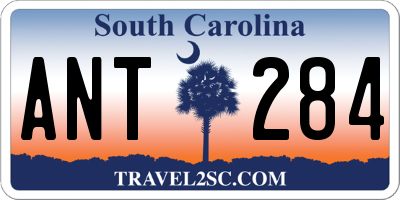 SC license plate ANT284