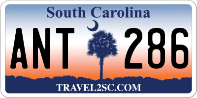 SC license plate ANT286
